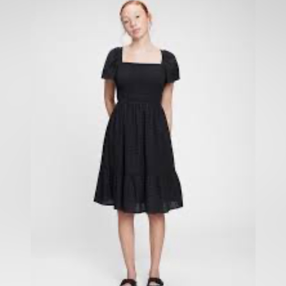 Smocked Puff Sleeve Dress